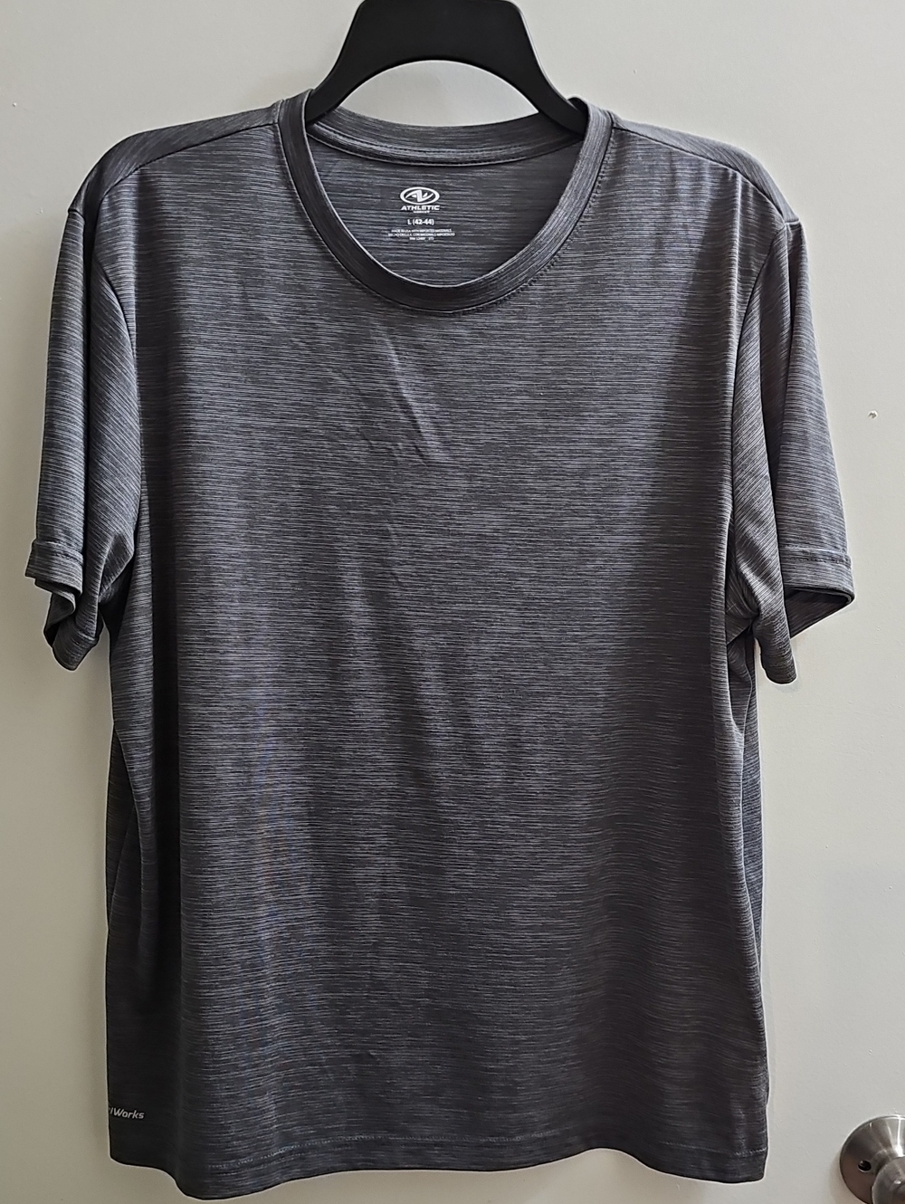 Athletic Works Gray Heather Short-Sleeve Performance Tee